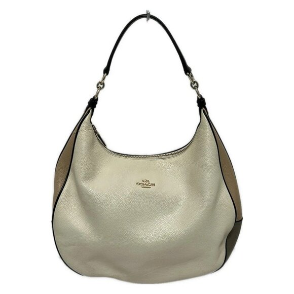 Auth COACH - F57500 Beige Multi Leather Shoulder Bag - Picture 1 of 9